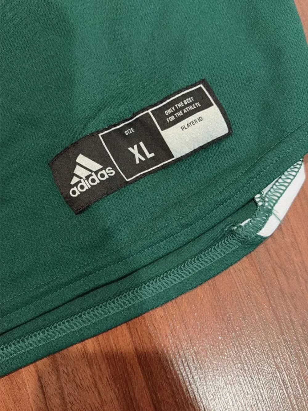 Adidas Baseball Men’s XL Green Short Sleeve 2-Button Jersey Shirt